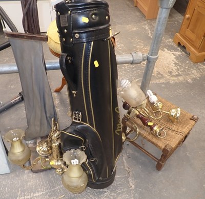 Lot 2559 - A golf bag, containing various golf clubs,...