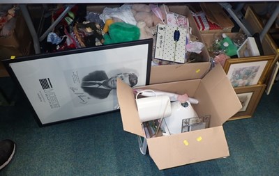 Lot 3151 - Various soft toys, kitchenalia, pictures,...