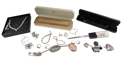 Lot 1041 - Costume jewellery, including dress rings,...