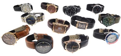 Lot 1042 - Twelve replica gentlemans dress wristwatches...