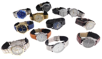 Lot 1046 - Twelve replica gentlemans dress wristwatches,...
