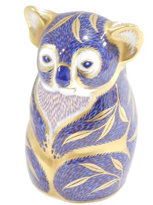 Lot 490 - A Royal Crown Derby porcelain koala...