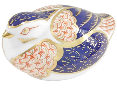 Lot 493 - A Royal Crown Derby porcelain quail...