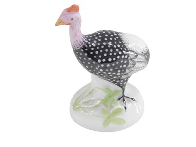 Lot 500 - A Herend porcelain model of a guinea fowl, on...