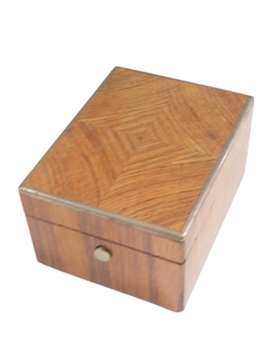Lot 504 - A late 19thC Continental tulipwood trinket box,...