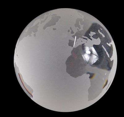 Lot 514 - A Tiffany and Co frosted glass paperweight,...