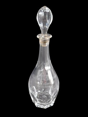 Lot 155 - A Ravenscroft cut glass decanter and stopper,...
