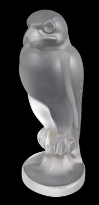 Lot 519 - A Sevres frosted glass model of bird of prey...