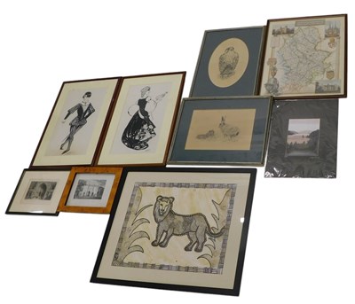 Lot 599 - A quantity of pictures and prints, to include...