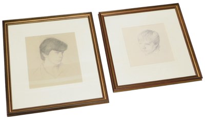 Lot 606 - John Stanon Ward. Portrait of a young man,...
