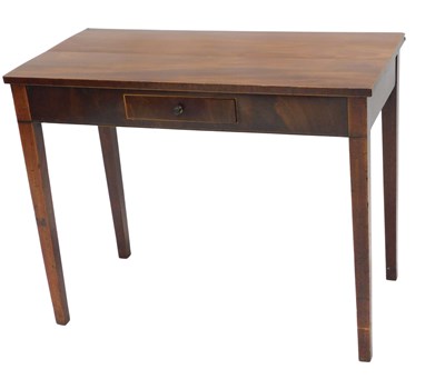 Lot 1525 - A 19thC mahogany and boxwood strung side table,...