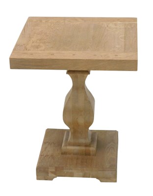 Lot 1526 - A light oak occasional table, the square top...