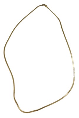 Lot 1043 - An S link neck chain, on a lobster claw clasp,...