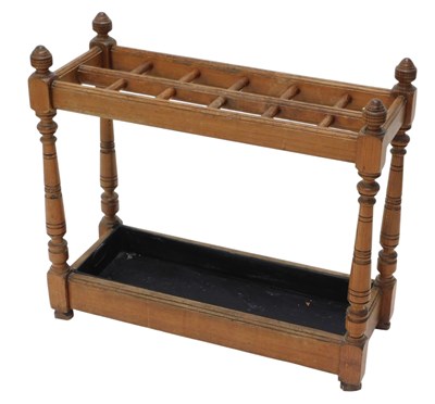 Lot 1529 - A late Victorian pitch pine twelve division...