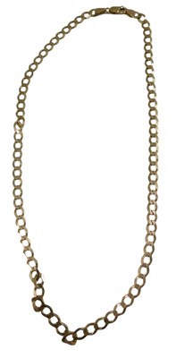 Lot 1047 - A 9ct gold curb link neck chain, on a lobster...