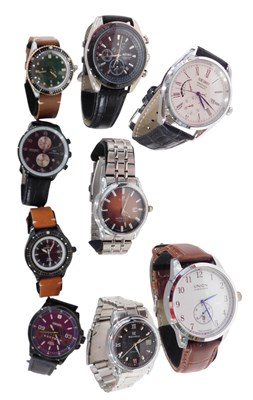 Lot 1060 - Nine replica gentlemans dress wristwatches and...