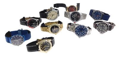 Lot 1068 - Ten replica gentlemans dress wristwatches and...