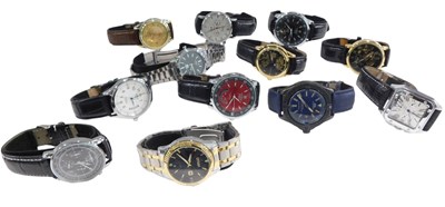 Lot 1070 - Twelve replica gentlemans dress wristwatches...