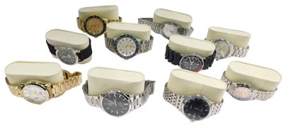 Lot 1072 - Ten replica Seiko gentlemans dress...