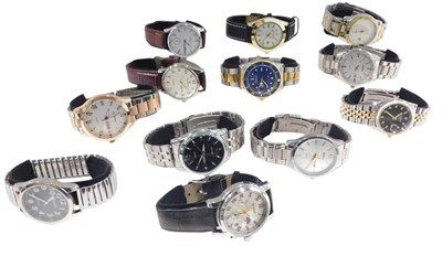 Lot 1074 - Twelve replica gentlemans dress wristwatches...