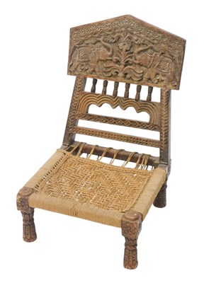 Lot 1546 - Tribal Art. An Indian pidha tribal chair, the...