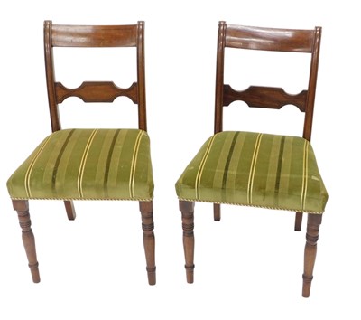 Lot 1552 - A pair of 19thC mahogany and ebony strung side...