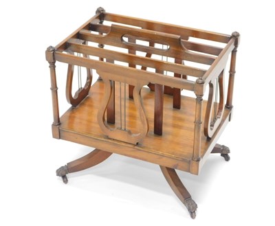 Lot 1554 - A mahogany four division music Canterbury,...