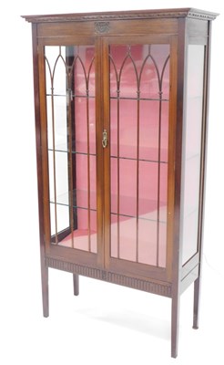 Lot 1561 - An Edwardian mahogany display cabinet, with...