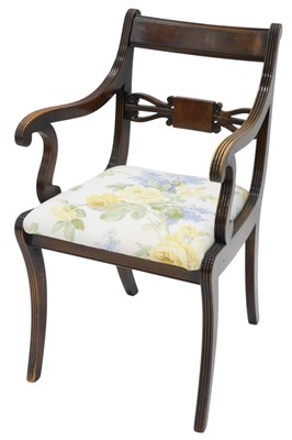 Lot 1114 - A reproduction Regency mahogany side chair,...