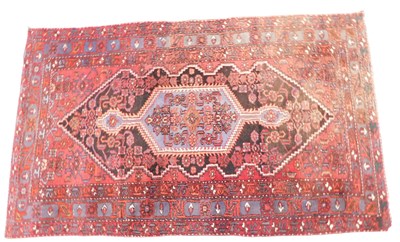 Lot 1581 - A Persian rug, with a central pole medallion,...