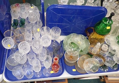 Lot 3161 - A group of cut and moulded glass decanters,...