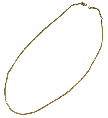 Lot 463 - A herringbone neck chain, on a bolt and claw...
