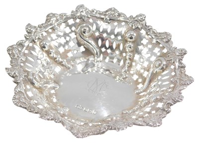 Lot 1097A - An Edward VII silver sweet meat dish, with...