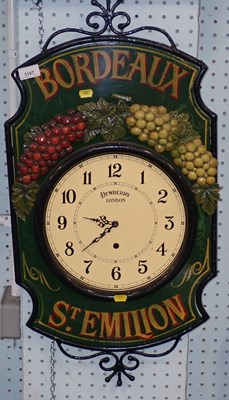 Lot 3167 - A wall clock, sign written for Bordeaux St...