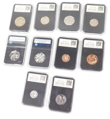 Lot 546 - A Danbury Mint UK's New Coinage Date Stamp set...