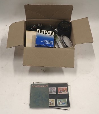 Lot 3185 - A Praktica BC1 camera, with lenses, stamps,...
