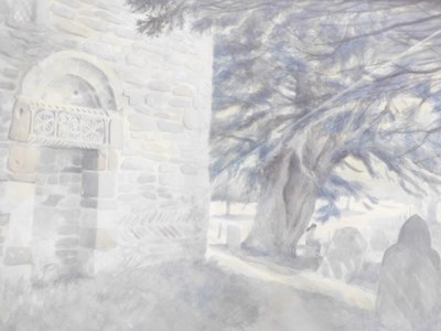 Lot 539 - Paul Osbourne. Church, watercolour, signed,...