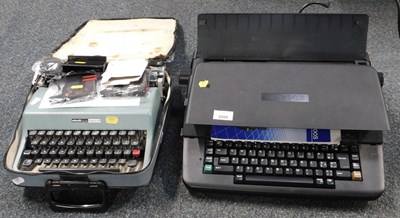 Lot 2060 - Two portable typewriters, one being a Sharp...