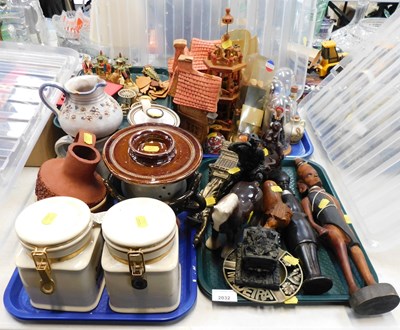 Lot 2032 - Ceramic jugs, tobacco holders, ceramic shire...