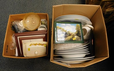 Lot 2062 - Ceramics, including plates, butter dish, etc...