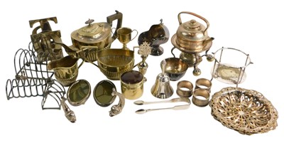 Lot 1418 - A large quantity of silver plate, to include a...