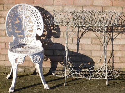Lot 1593 - A Victorian wirework two tier plant...