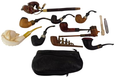 Lot 397 - A group of pipes, to include a simulated bone...