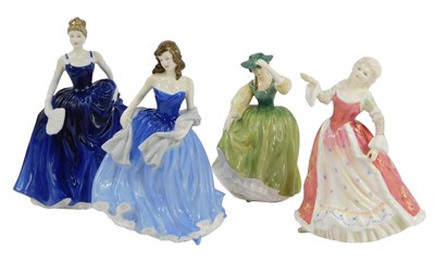 Lot 445 - Four Royal Doulton porcelain figures, modelled...