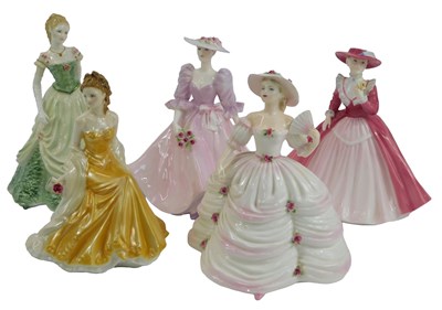Lot 446 - Two Royal Worcester porcelain figures,...
