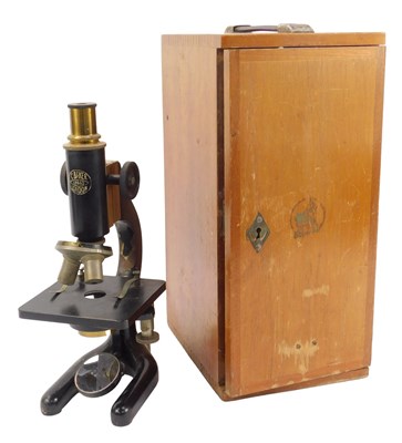 Lot 450 - A C Baker London student's microscope, No....