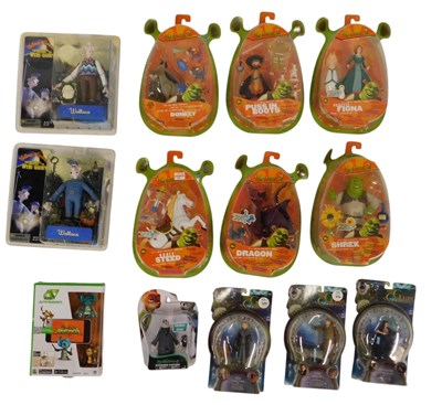 Lot 454 - A group of Shrek 2 plastic jointed figures,...