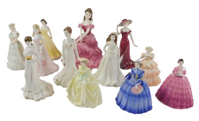 Lot 466 - A group of Coalport porcelain figures, to...