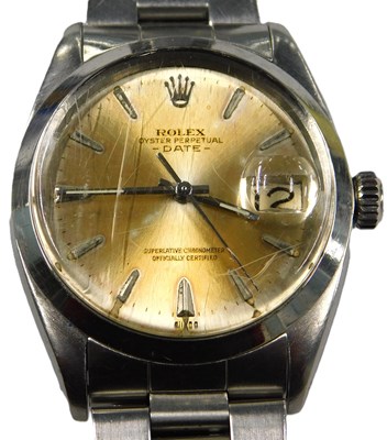 Lot 1001 - A Rolex Oyster Perpetual date automatic...