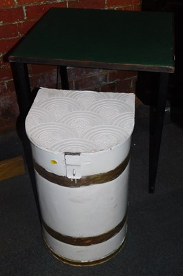 Lot 1013 - A folding card table, with green baize top,...